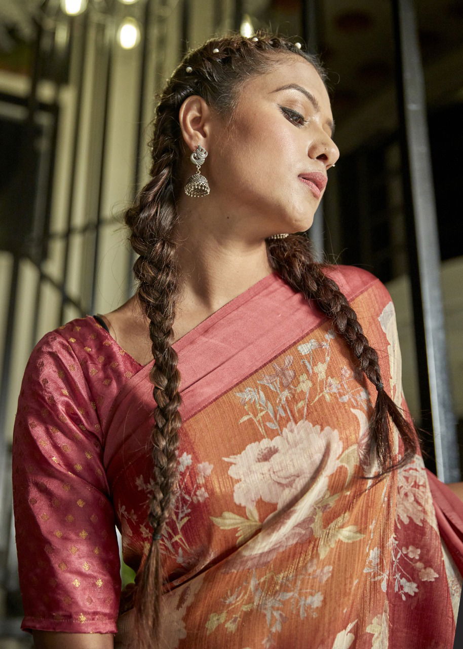 Triveni Kantara Fancy Ethnic Wear Wholesale Printed Saree Catalog